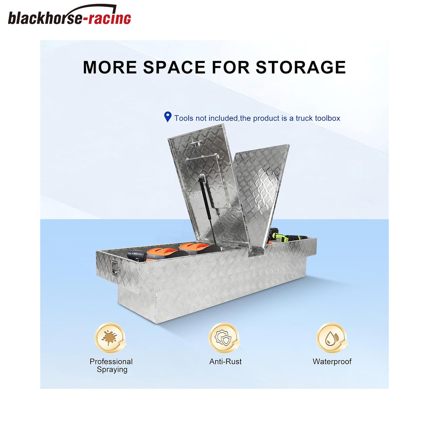 
                  
                    Heavy-duty aluminum striped pickup truck tool box – aluminum striped storage container suitable for pickup trucks, RVs, and trailers; dimensions: 70 × 20 × 13 inches (approx. 177.8 × 50.8 × 33.0 cm); includes lock and key (silver).
                  
                