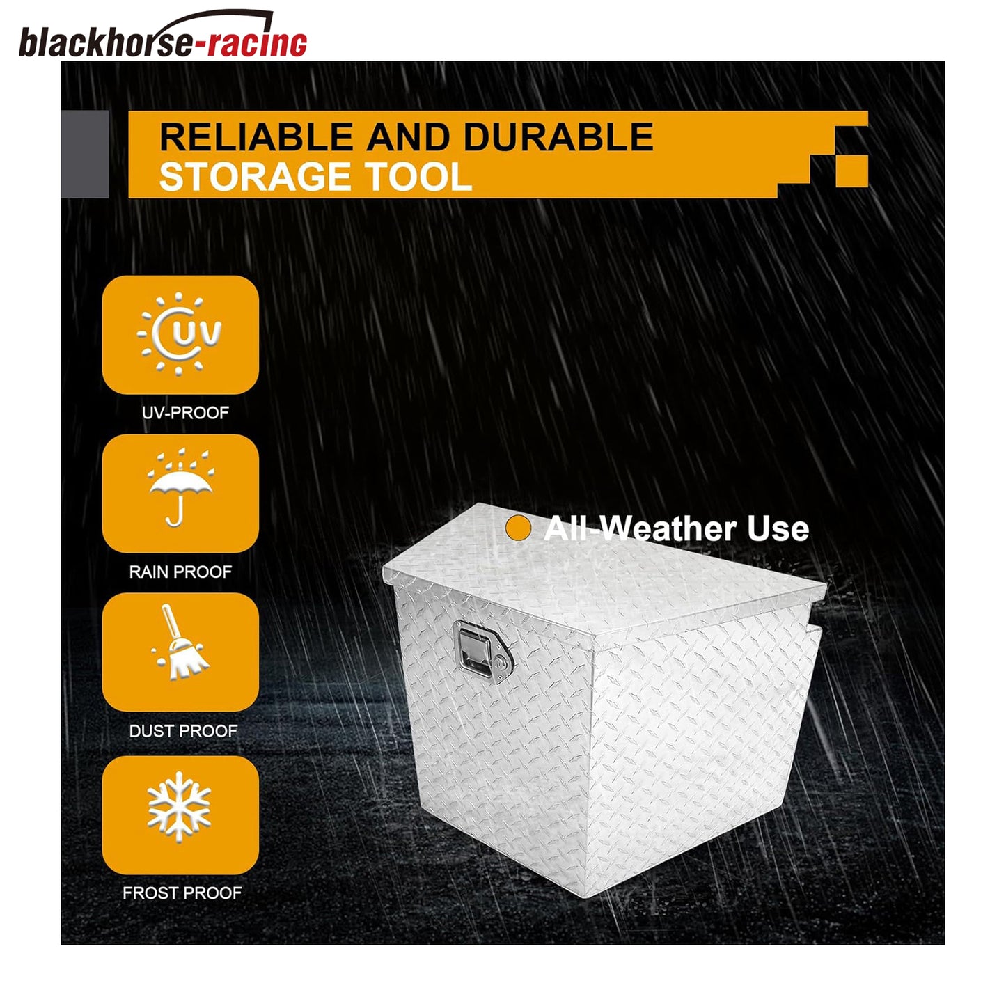 
                  
                    Aluminum Stripes Tool Box, Heavy Duty Storage Tool Box, 29 x 16.7 x 18 inch Waterproof Storage Organizer with Lock and Keys, Truck Underbody Box Compatible with Truck Bed RV Trailer ATV（silver）
                  
                