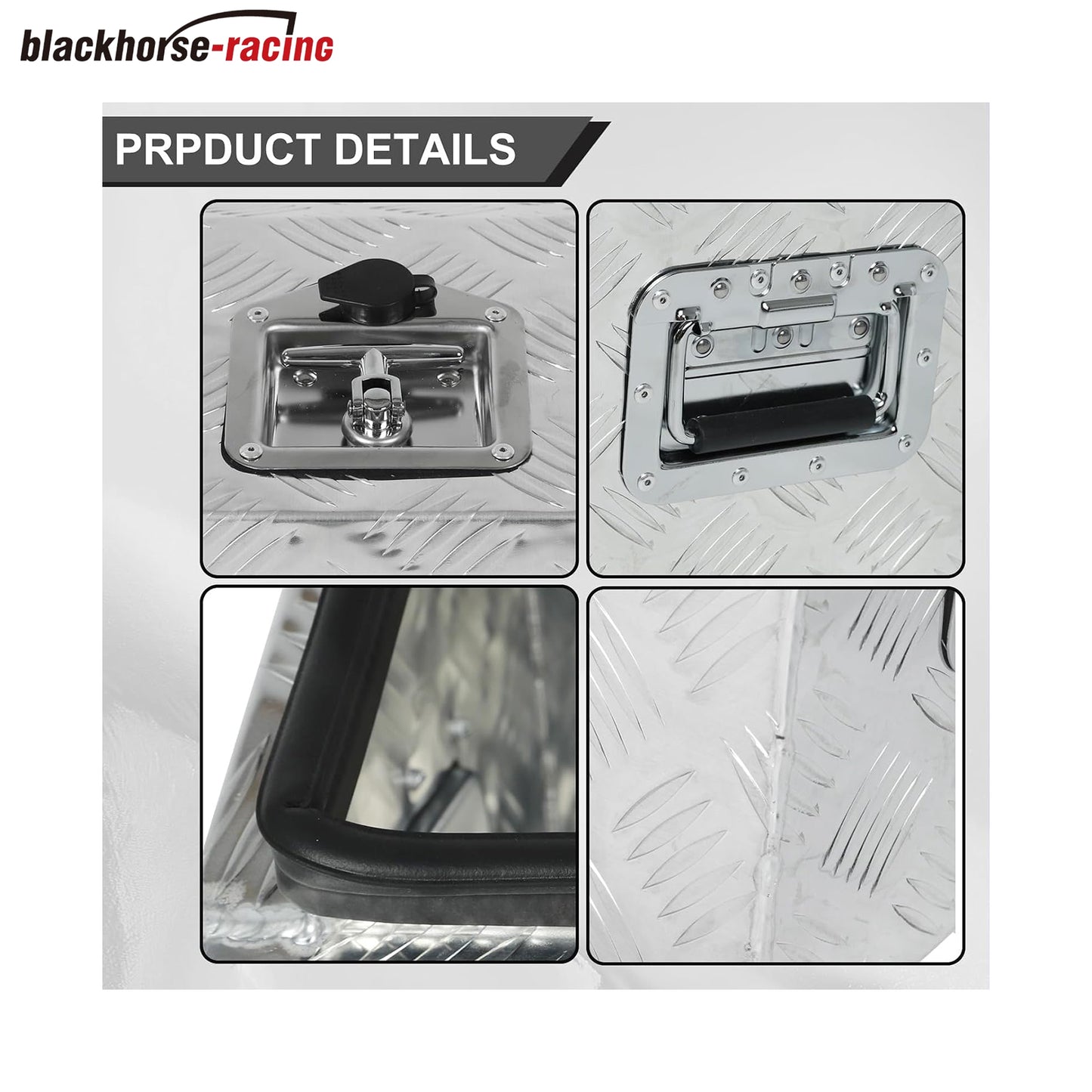 
                  
                    30-inch (approximately 76.2 cm) heavy-duty aluminum truck toolbox with dome lid, designed for retrieving RV trailers; the toolbox includes a lock and key; waterproof – Silver
                  
                