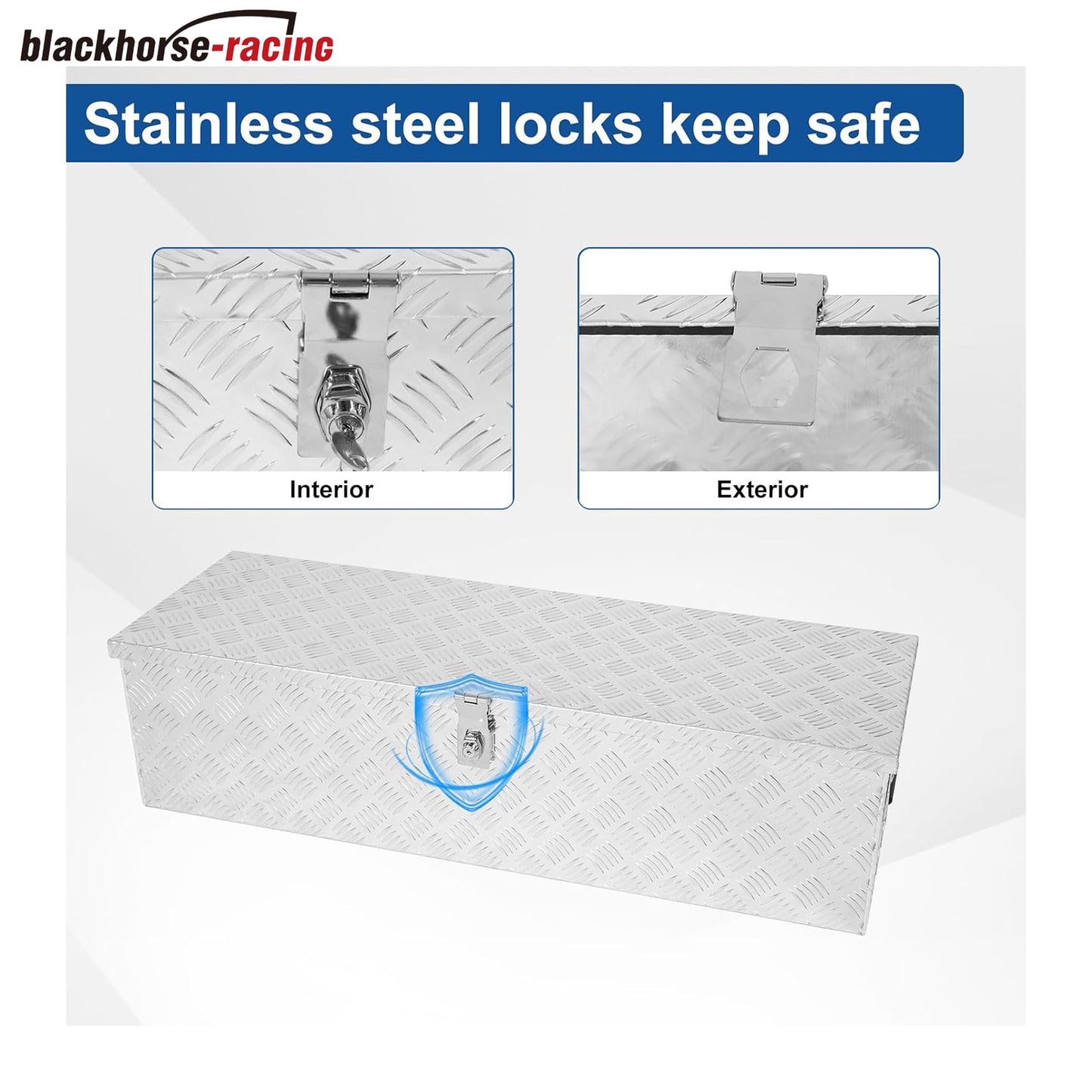 
                  
                    39 Inch Truck Tool Box Aluminum Stripes Truck Bed Tool box for Truck,Pickup,RV,Trailer,Waterproof Storage Organizer with Side-Handles,Lock and Keys-Silver
                  
                