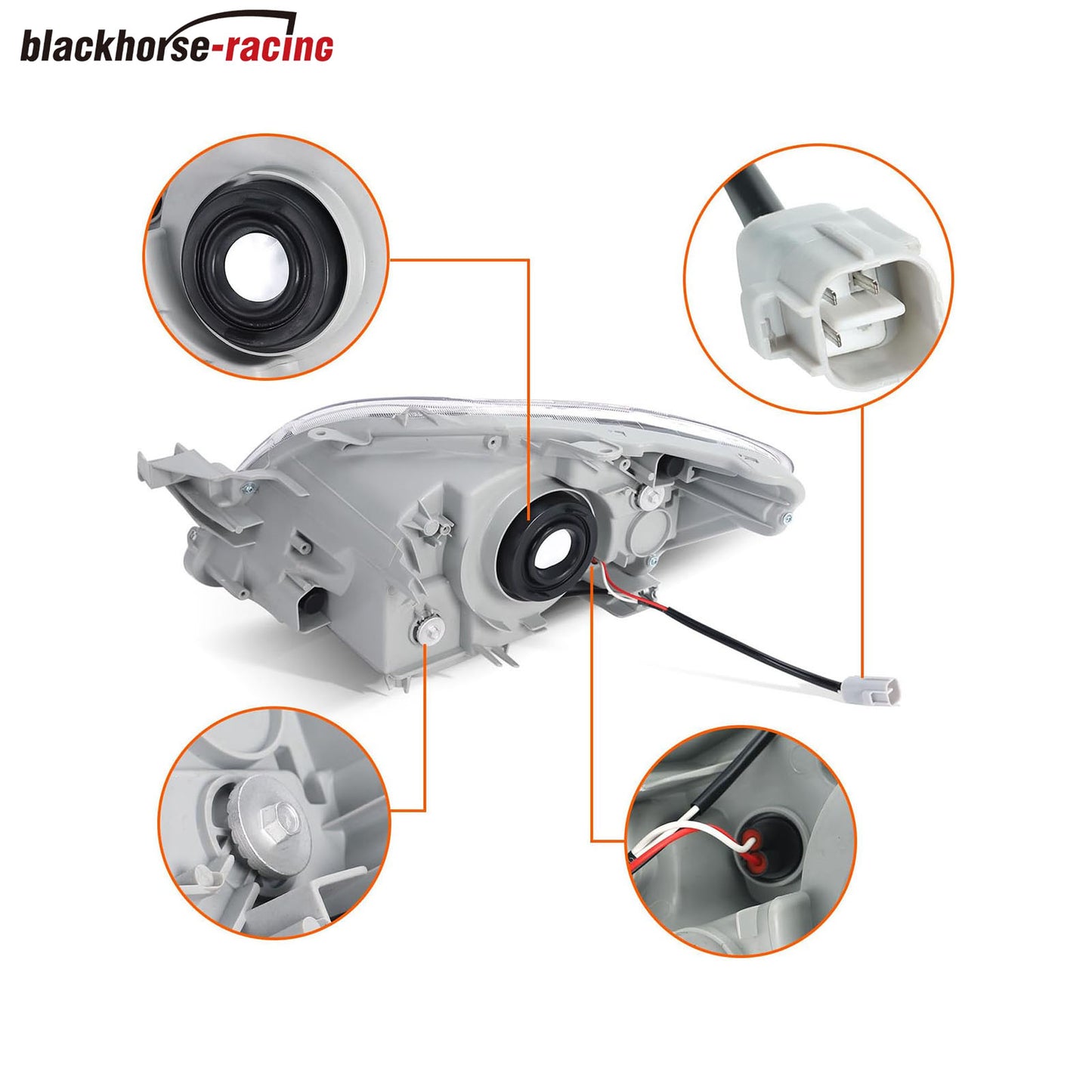 
                  
                    Headlight Set Left and Right Compatible for Toyota Yaris Sedan 2007 2008 2009 2010 2011, Replaces OE number 8117052A80, 8113052A90
                  
                