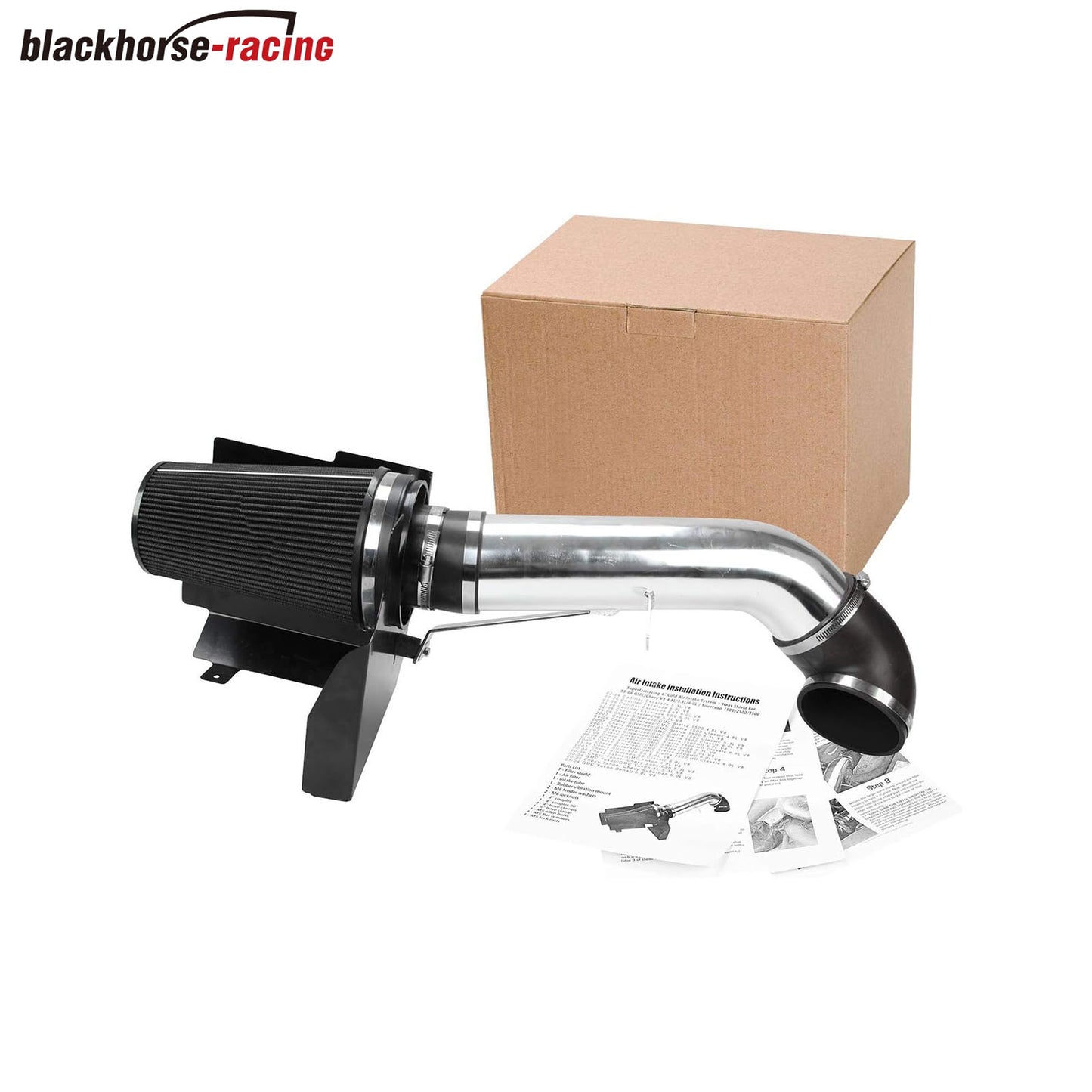
                  
                    " Cold Air Intake System + Heat Shield Replacement for 1999-2006 GMC/Chevy V8 4.8L/5.3L/6.0L Silverado 1500/2500/3500 (Black)
                  
                