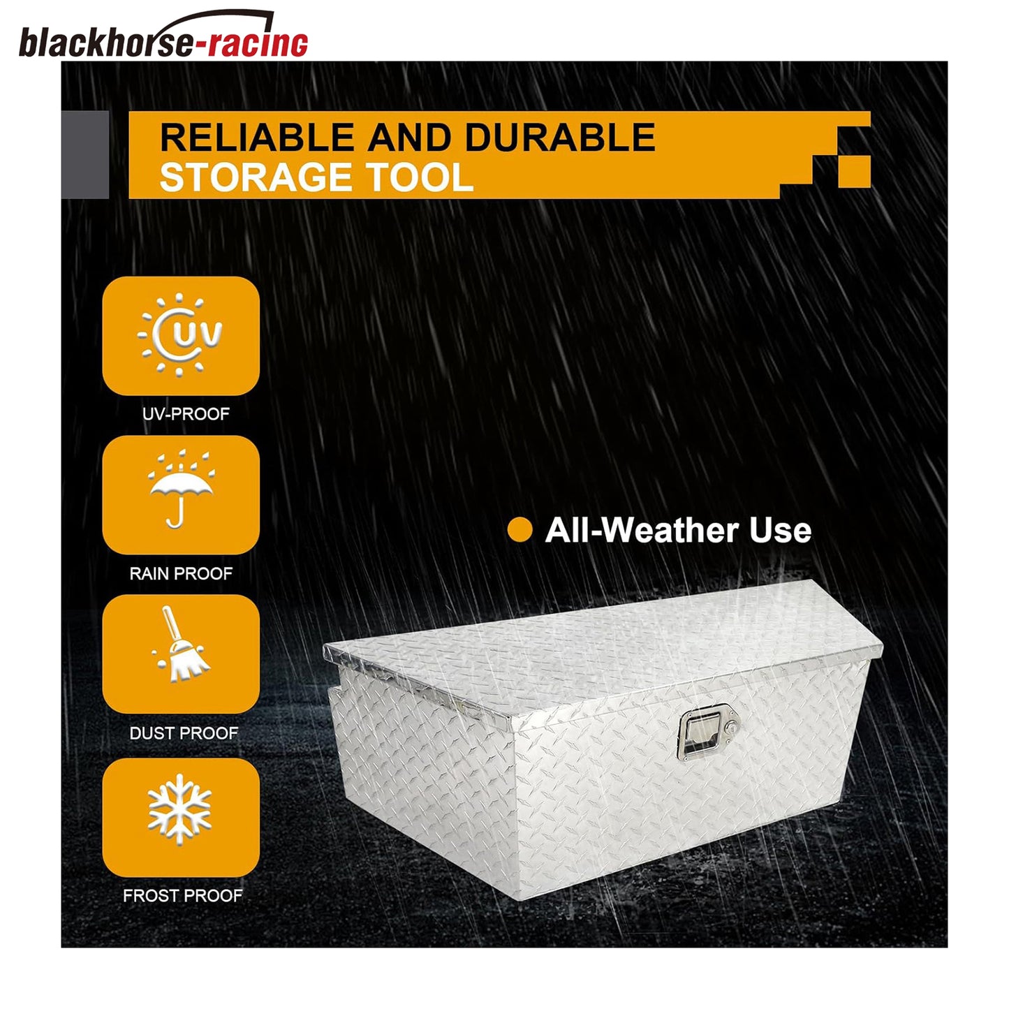 
                  
                    Aluminum Stripes Tool Box, Heavy Duty Storage Tool Box, 39 x 15 x 12 inch Waterproof Storage Organizer with Lock and Keys, Truck Underbody Box Compatible with Truck Bed RV Trailer ATV ﻿
                  
                