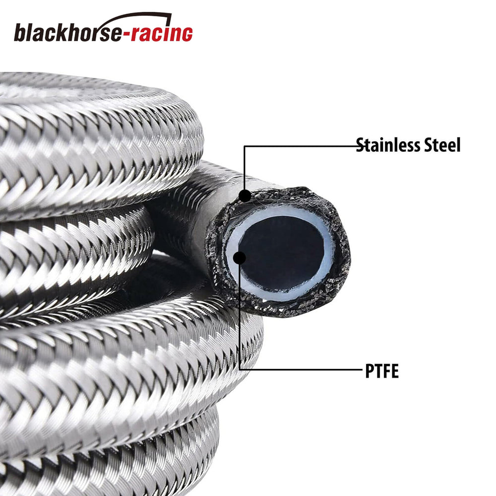 
                  
                    6AN 20FT Fuel Line Hose Kit,E85 Nylon Braided Fuel Hose 20FT(5/16Inch ID) with 10PCS Swivel Fuel Hose Fitting Adapter Kit Silver
                  
                
