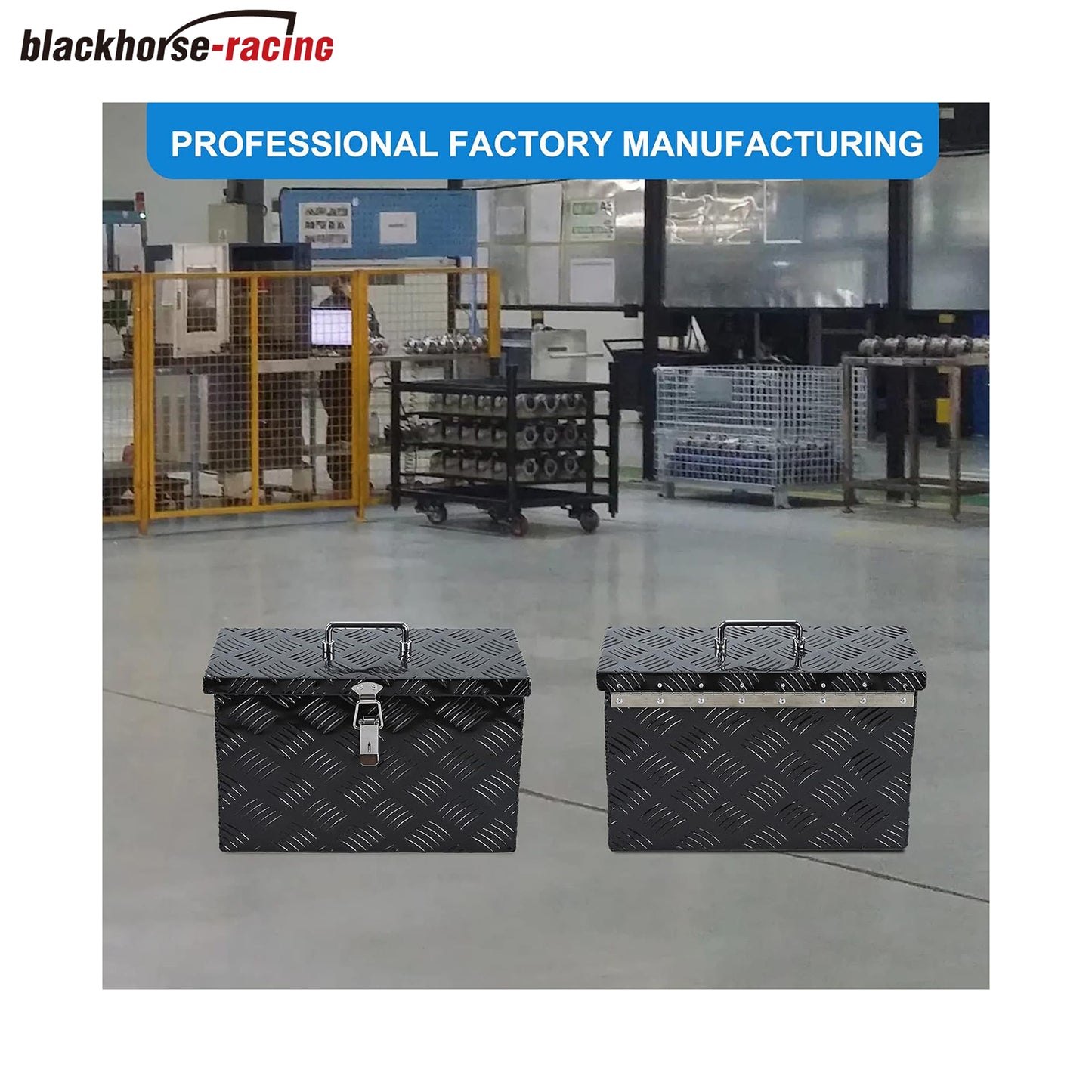 
                  
                    40.64 cm × 19.5 cm × 25.4 cm – Heavy-duty black aluminum truck bed toolbox with lock and T-shaped handle lock key; 5-piece tire tool kit; truck trailer underbody storage box
                  
                