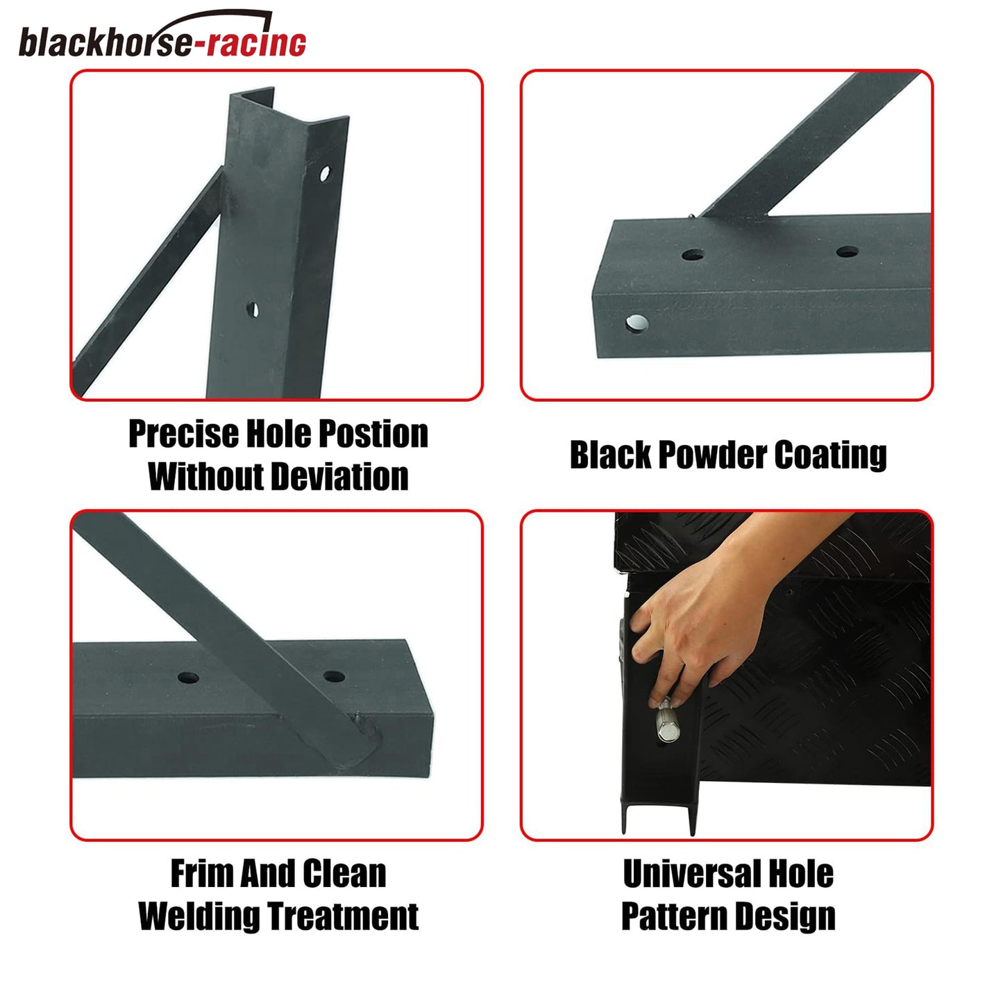 
                  
                    Underbody Truck Tool Box Mounting Brackets Kit, Welded Formed Steel Mounting Brackets with Screws Spacers and Sleeves Bolts for Underbody Truck Bed Tool Box, 17.7X 17.7 Inch, Set of 2
                  
                