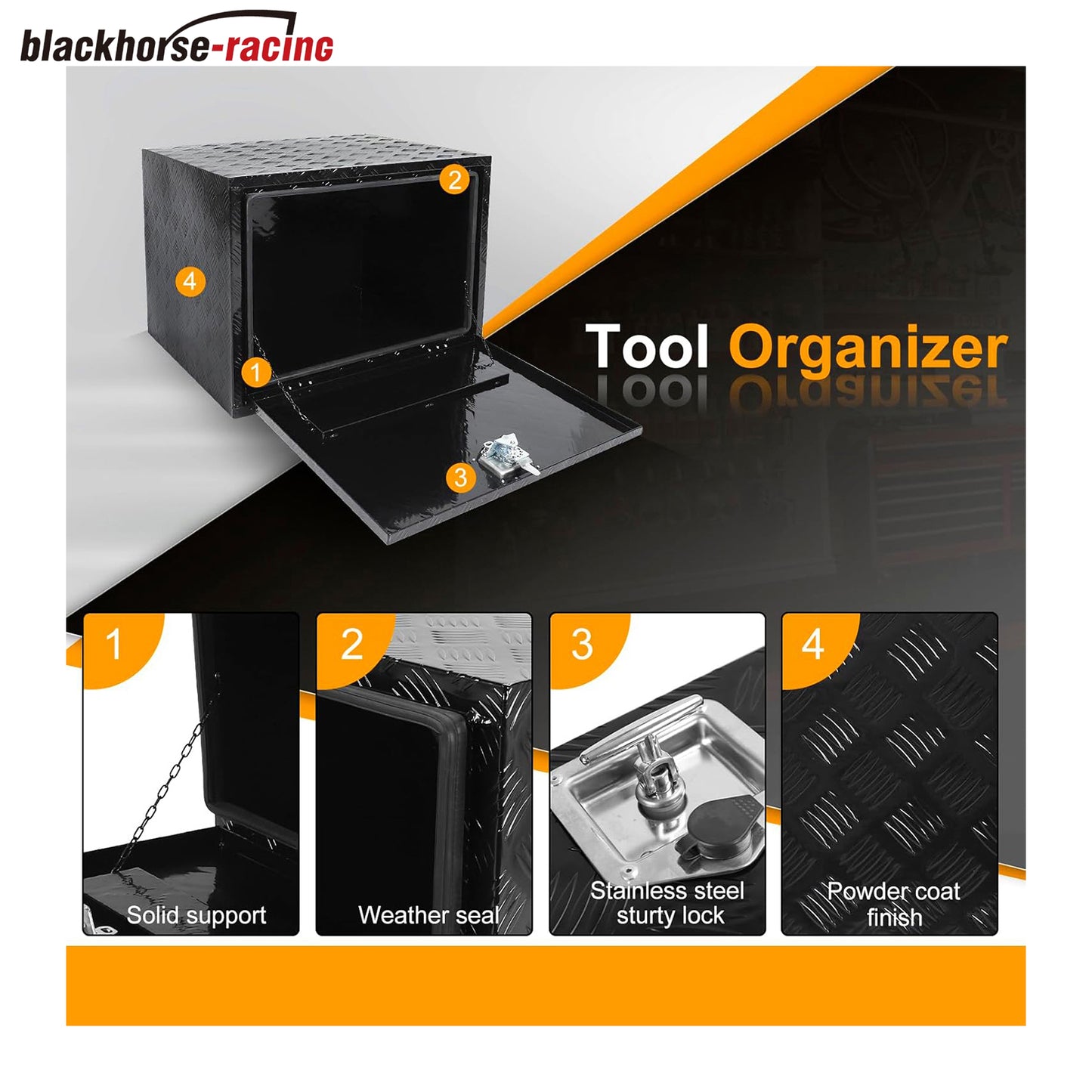 
                  
                    30 Inch Underbody Truck Tool Box Aluminum Storage Tool Box,30" x 24" x 24" Toolbox Organizer w/Lock and Keys For Pickup,Truck Bed, RV, Trailer,Heavy Duty Waterproof Black box
                  
                