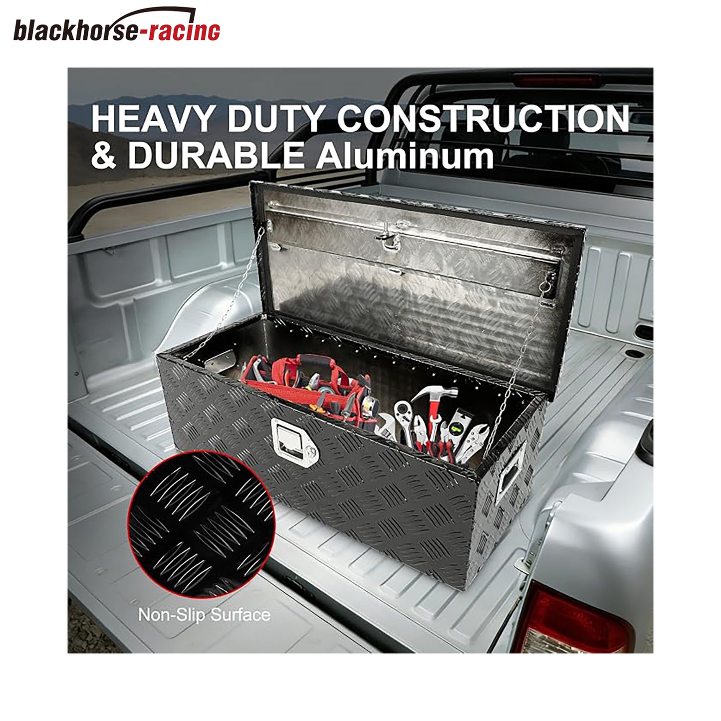 
                  
                    30 "x 33" x 10" – Black Heavy-Duty Aluminum Pickup Truck Tool Box
                  
                