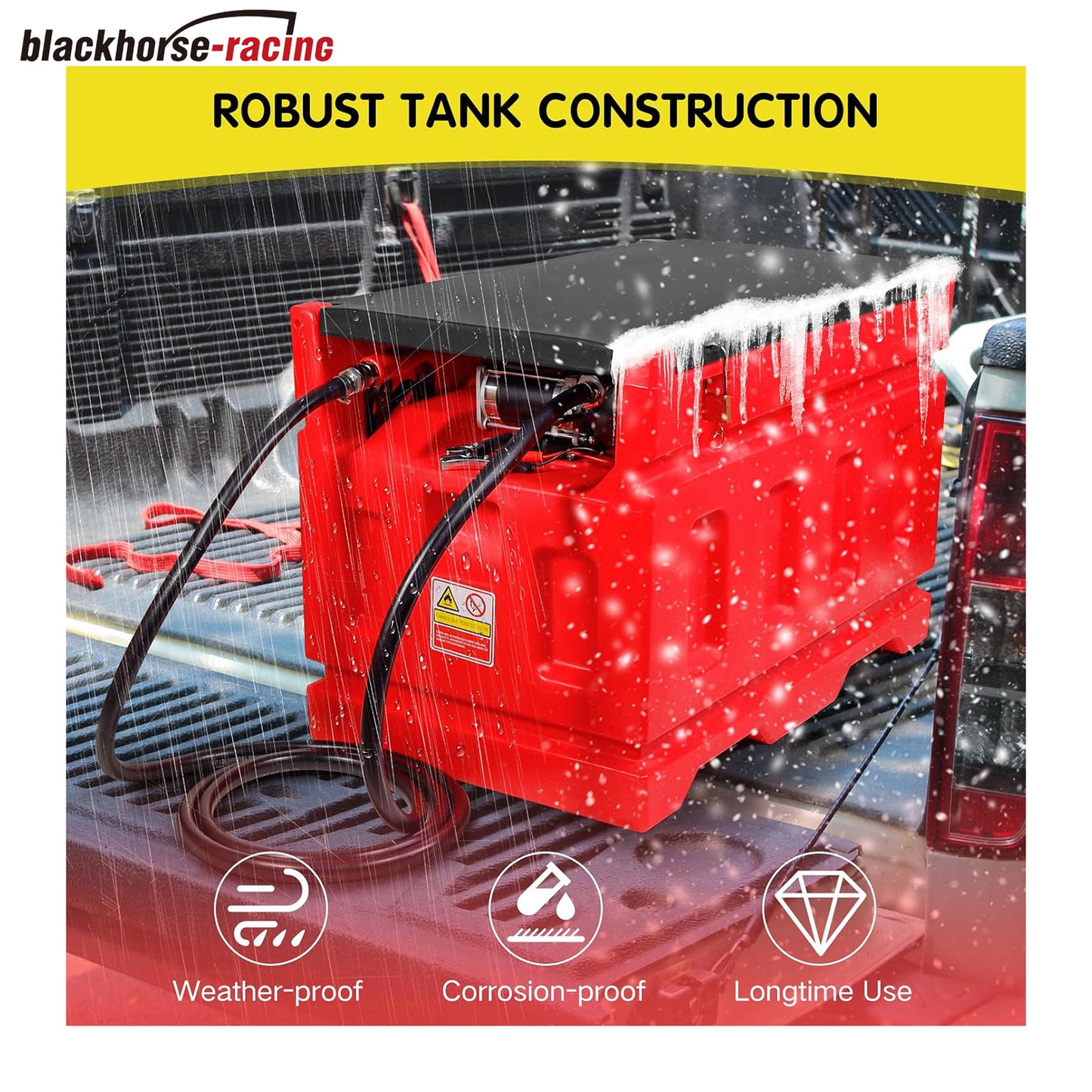
                  
                    Portable 48 Gallon Fuel Tank with Pump for Gasoline & Diesel, 15GPM High Flow Rate 12V DC Self-Priming Fuel Transfer Pump, 13.1ft Hose, Auto Fueling Nozzle, for Easy Fuel Transportation
                  
                