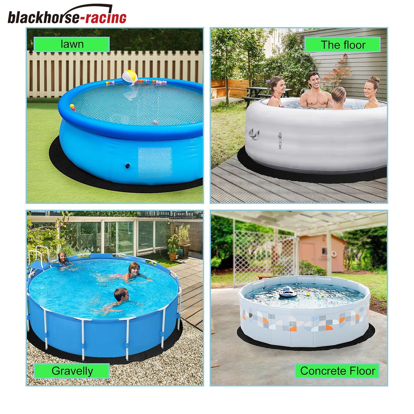 
                  
                    15 Foot Round Swimming Pool Liner Pad Pre-Cut Pool Pads for Above Ground Pool Prolong Life of The Liner Eco-Friendly Felt is Effective in preventing Piercing Black
                  
                