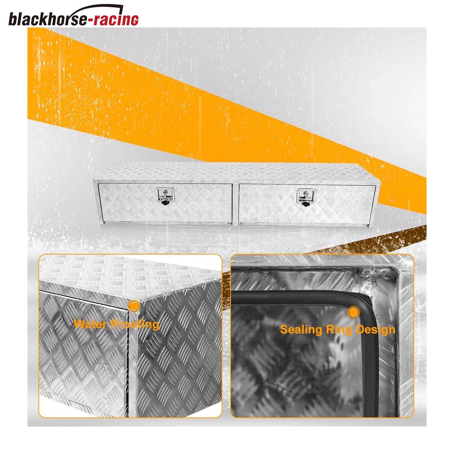 
                  
                    72" Truck Tool Box With Two Lower Drawers,Aluminum Diamond Plate ToolBox 72 x 15 x 13 Inch Chest Box with Lockable T-Handle Latch For Storage And Organization-Silver
                  
                