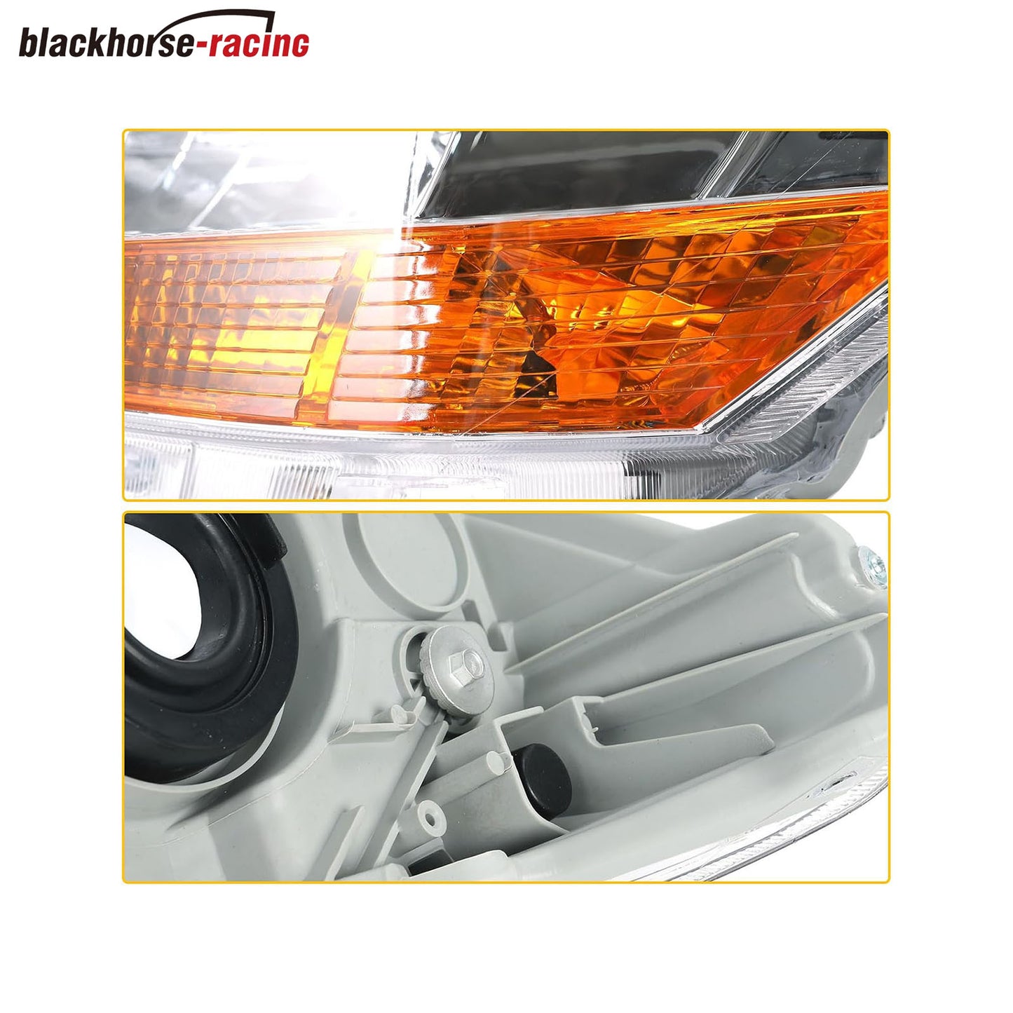
                  
                    Chrome Housing Headlights Headlamps Assembly with Amber Corner Compatible with 2007-2011 Toyota Yaris Driver and Passenger Side 8117052740 8113052750
                  
                
