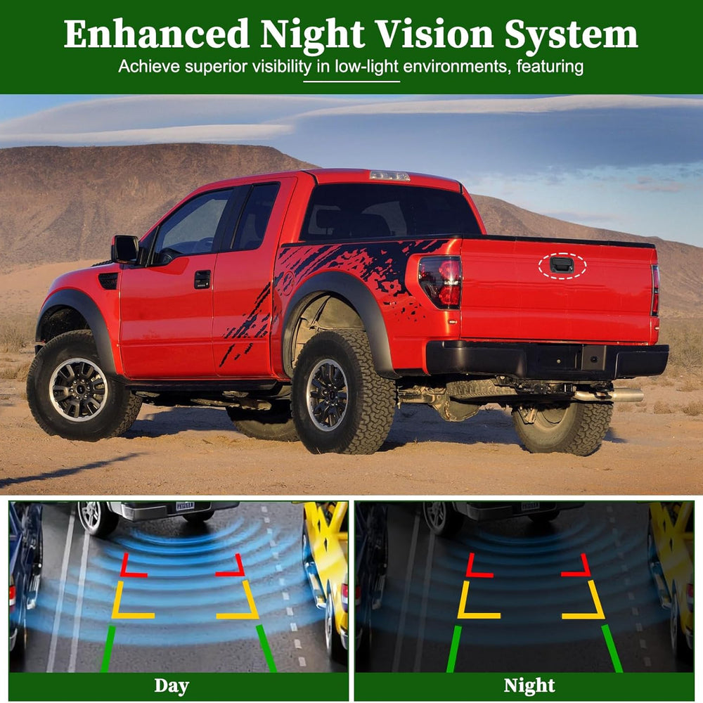
                  
                    Tailgate Handle Backup Camera Compatible with Ford F-150 2004-2014, Tailgate Rear View Camera with 170° Viewing Angle Compatible with Ford F250 F350 F450 F550 2008-2016
                  
                