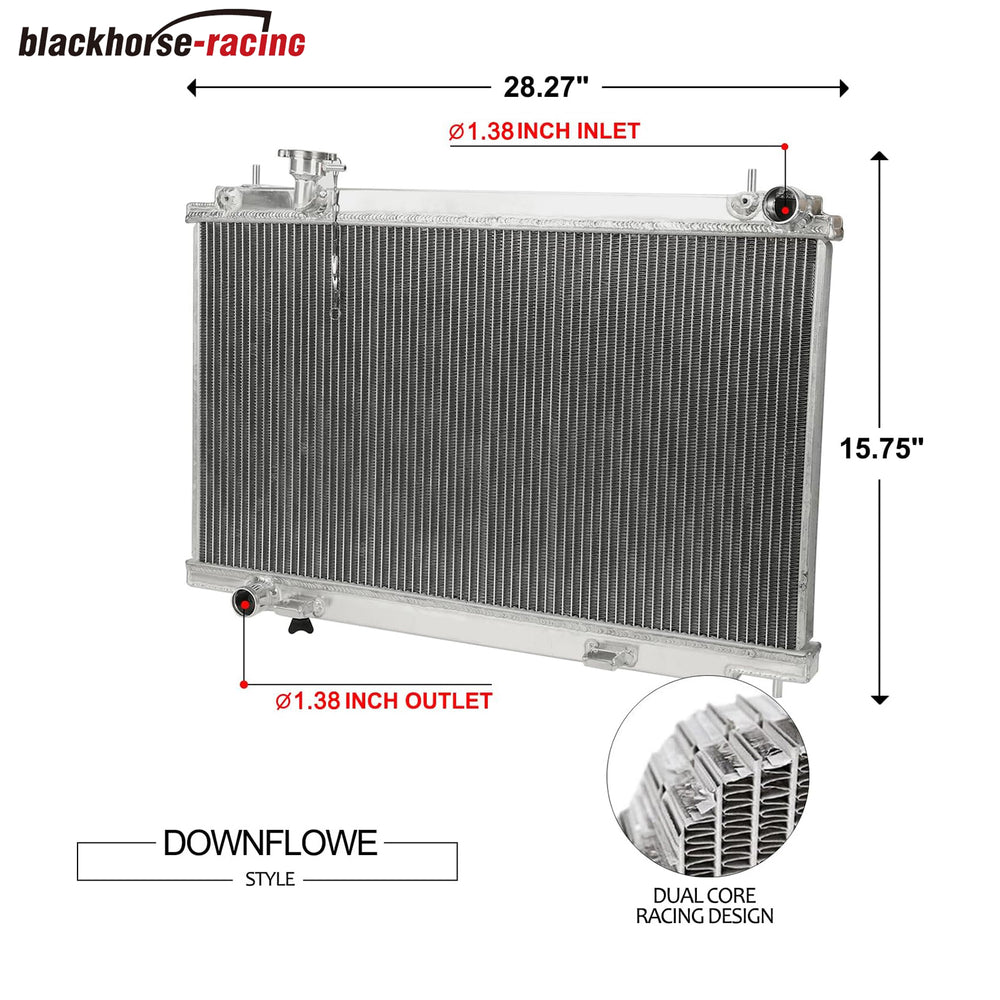 2 Row Aluminum Peformance Radiator For 2003 2004 2005 2006 N-issan 350Z Fairlady Z33 3.5 Manual Transmission Only