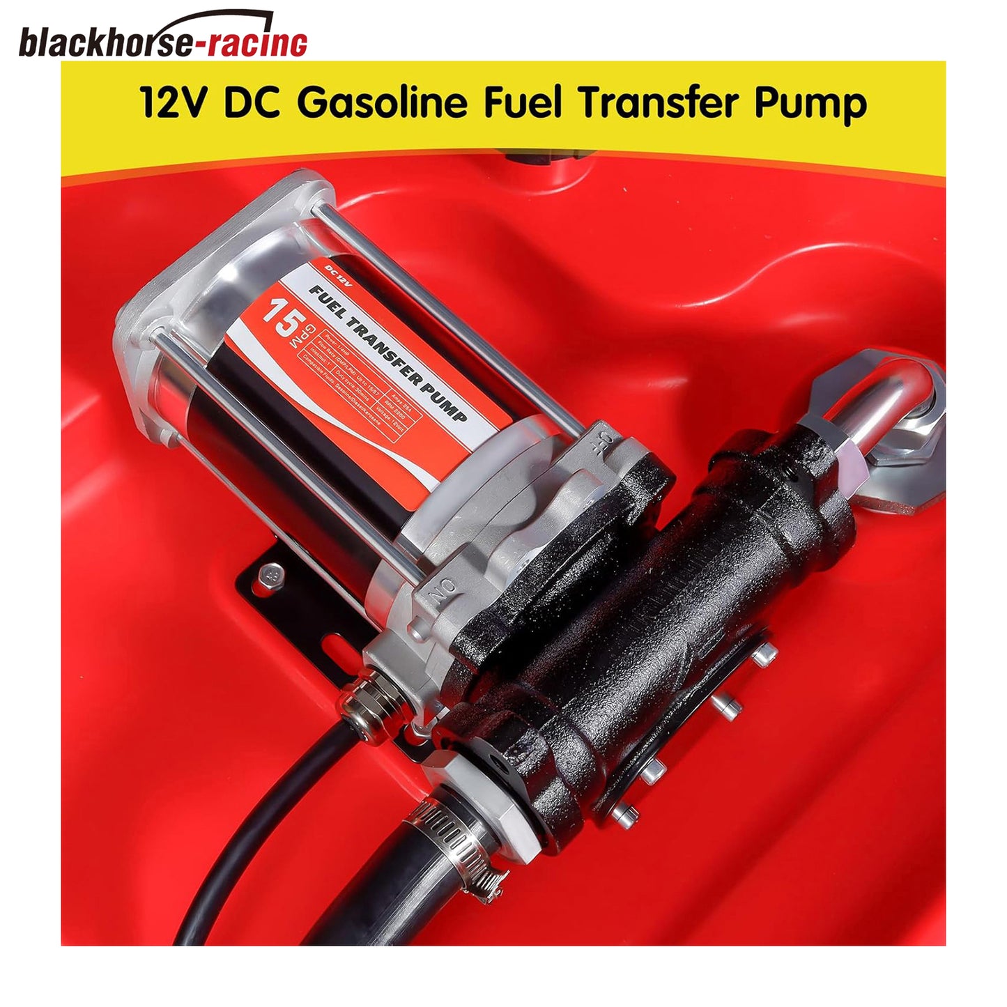 
                  
                    Portable 48 Gallon Fuel Tank with Pump for Gasoline & Diesel, 15GPM High Flow Rate 12V DC Self-Priming Fuel Transfer Pump, 13.1ft Hose, Auto Fueling Nozzle, for Easy Fuel Transportation
                  
                