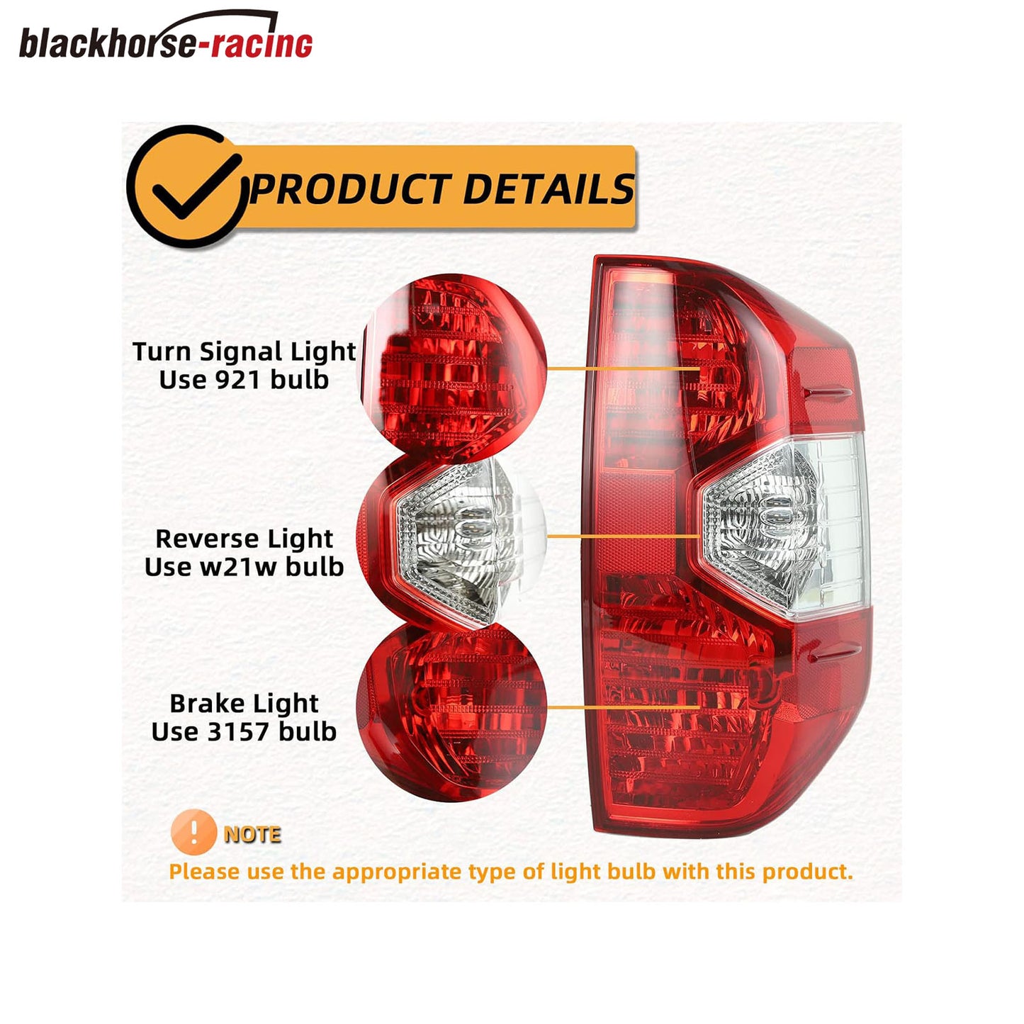
                  
                    Right Passenger Side Rear Tail Light Brake Lamp Assembly Housing, Compatible with Toyota Tundra 2014 2015 2016 2017 2018 2019 2020 2021, Replace 81550-0C101, TO2801193
                  
                