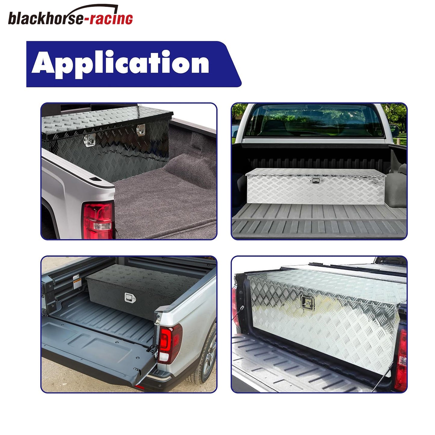 
                  
                    48x14x16 Inch Truck Tool Box Black Aluminum Pickup Truck Bed Storage Chest Toolbox Outside with Lock and Keys 5 Bar Tread,Waterproof Job Tool Box
                  
                