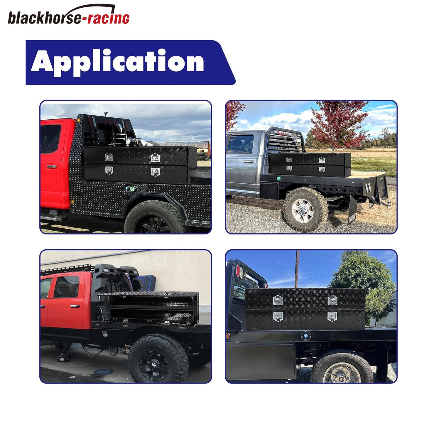 
                  
                    Aluminum Truck Tool Box w/Two Door,5 Bar Tread Truck Storage box w/Lock For Organization,Multifunction Black 72"x21"x15" Truck Toolboxes, For Truck,Trailer,RVs,Toolroom,Garage.
                  
                