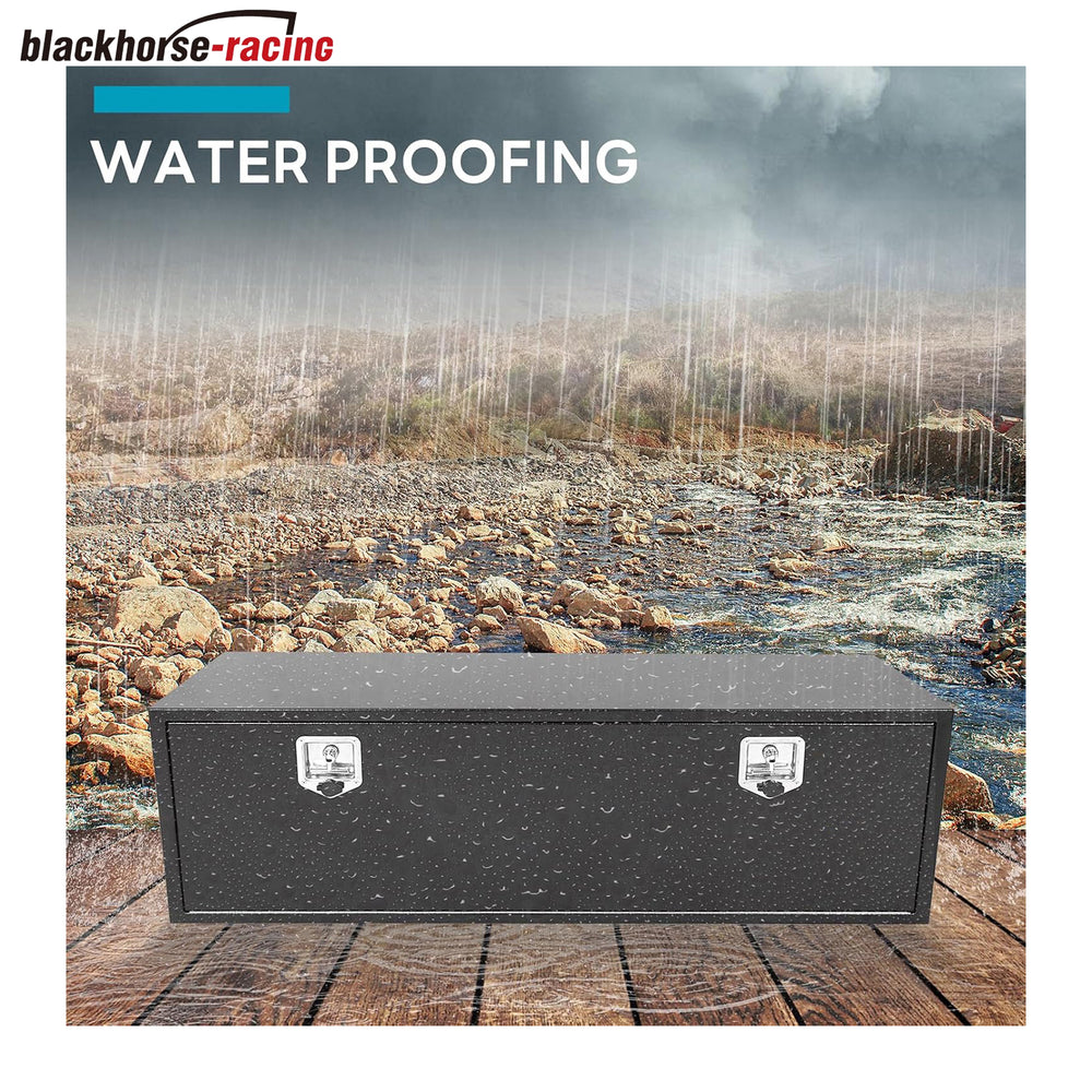 
                  
                    60 Inch Steel Black Underbody Truck Tool Box Pickup Truck Bed Storage, Waterproof Truck Tool Chest Box With Lockable T-Handle Latch for RVs, ATVs, Trailer & Truck (60"x18"x18")
                  
                