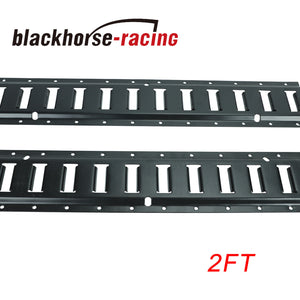 2 Pack 2' E Track Tie Down Rails System Power Coated E-Tracks for Cargo Trailers