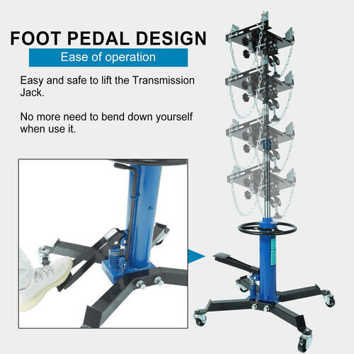 Telescopic Transmission 1100lbs .5T Capacity 2Stage Hydraulic Jack w/ Foot Pedal