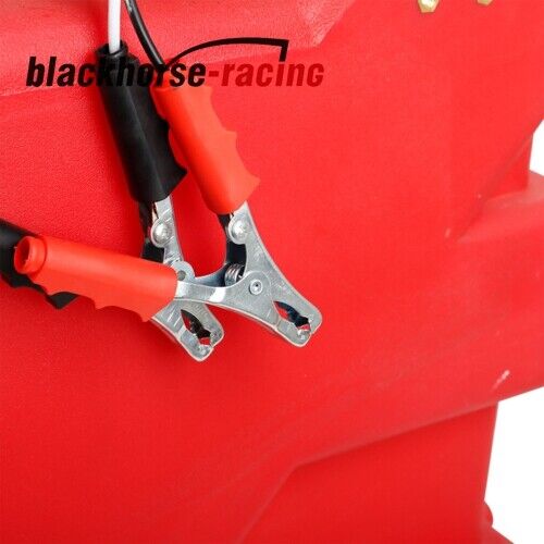 Portable Fuel Tank With 12 V Fuel Transfer Pump 15 GPM With Handle 32 Gallon