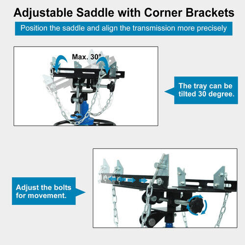 Telescopic Transmission 1100lbs .5T Capacity 2Stage Hydraulic Jack w/ Foot Pedal