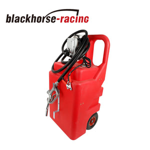Portable Fuel Tank With 12 V Fuel Transfer Pump 15 GPM With Handle 32 Gallon
