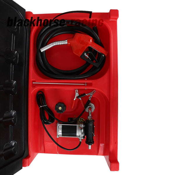 48 Gallon 12V DC Portable Fuel Tanks with Gasoline Fuel Transfer Pump 15 GPM