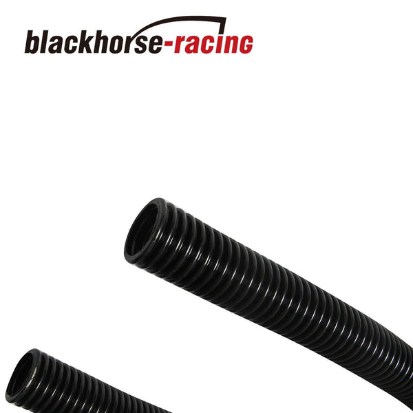 Black 48'' Stainless Steel Radiator Flexible Coolant Water Hose Kit + 4X Caps New - www.blackhorse-racing.com