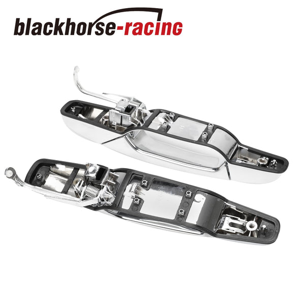 Fit Chevy Pickup Truck Pair Rear Left&Right Exterior Outside Door Handle Chrome