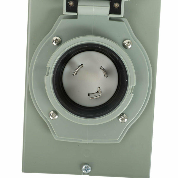 NEMA L5-30 3Prong 30Amp RV Power Generator Inlet Box 3750W Transfer Switch Iron - www.blackhorse-racing.com