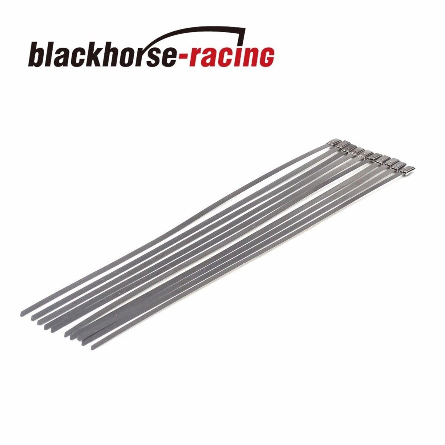 Blue 2'' x 50FT (15M) Exhaust Header Fiberglass Heat Wrap Tape w/10 Steel Ties - www.blackhorse-racing.com