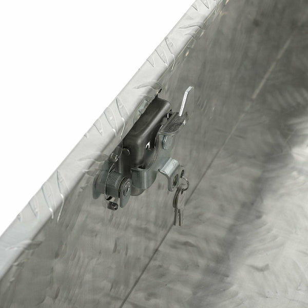 39"X13"X10" PICKUP TRUCK TRUNK BED TOOL BOX TRAILER STORAGE+LOCK CHROME ALUMINUM - www.blackhorse-racing.com