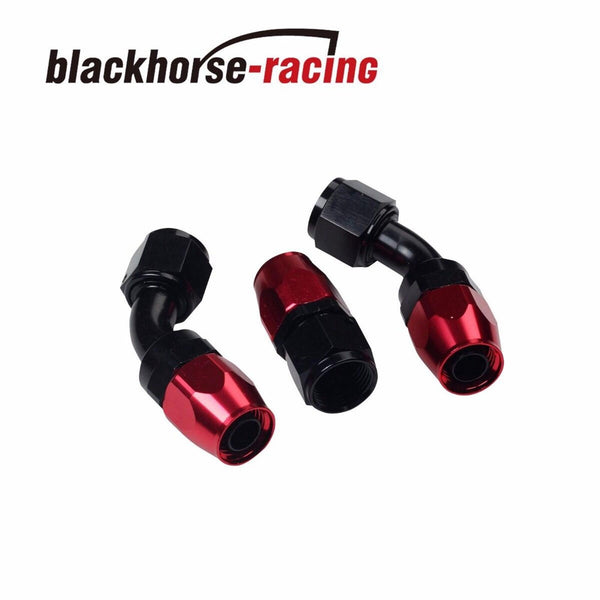 BLACK TURBO OIL DRAIN RETURN + FEED LINE FOR T3 T4 T04E T60 T61 T70 COMPLETE KIT - www.blackhorse-racing.com