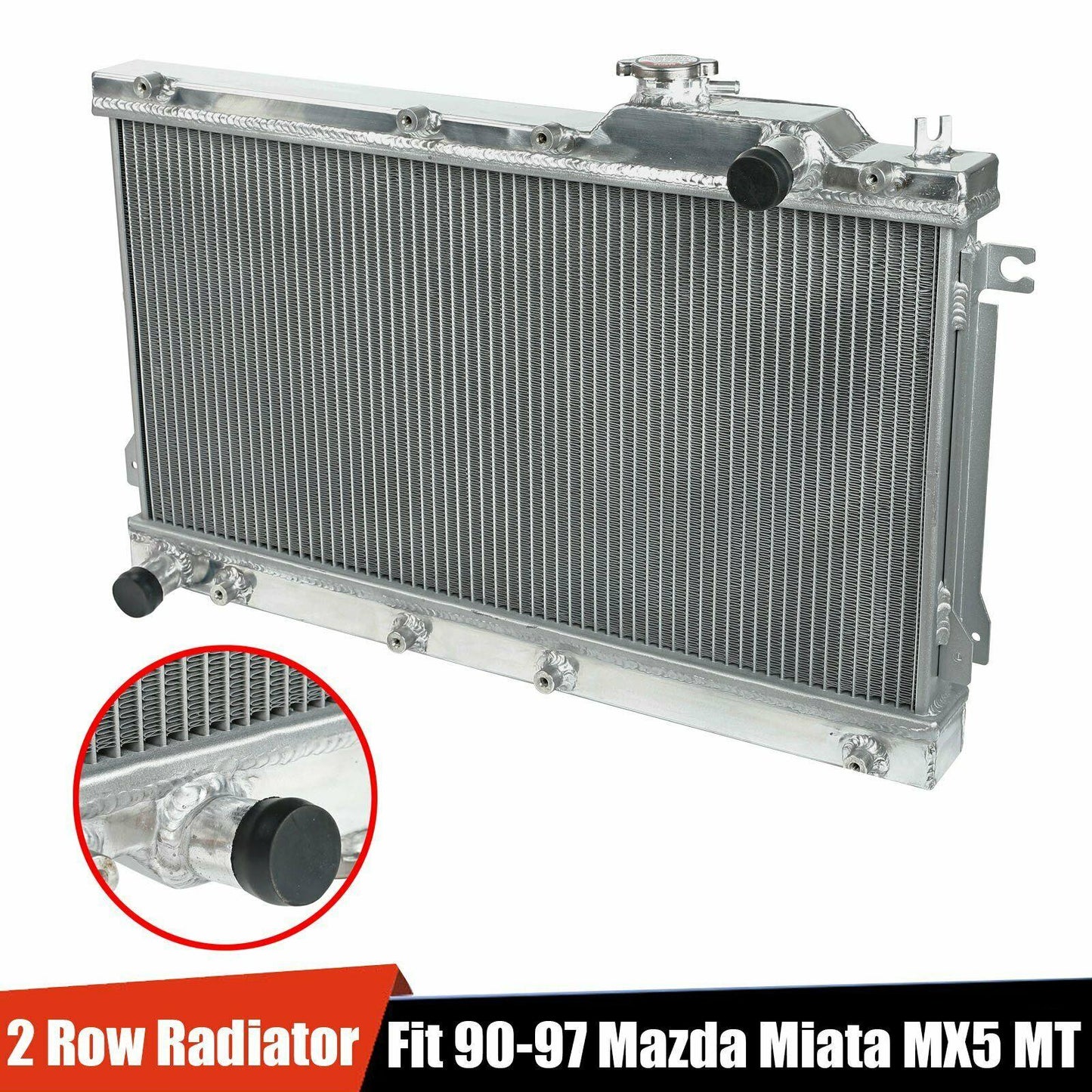 
                  
                    Full Aluminum 2-Row Core Racing Radiator Fit 90-97 Mazda Miata for Manual Trans - www.blackhorse-racing.com
                  
                