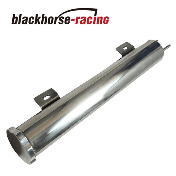 Universal use  2'' X13'' Polished STAINLESS STEEL Radiator Universal Overflow Tank - www.blackhorse-racing.com