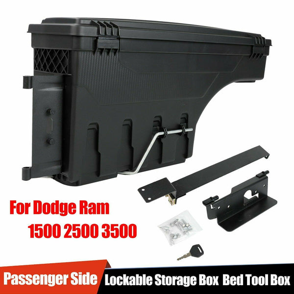 Lockable Storage Truck Bed Tool Box Passenger Side For Dodge Ram 1500 2500 3500 - www.blackhorse-racing.com