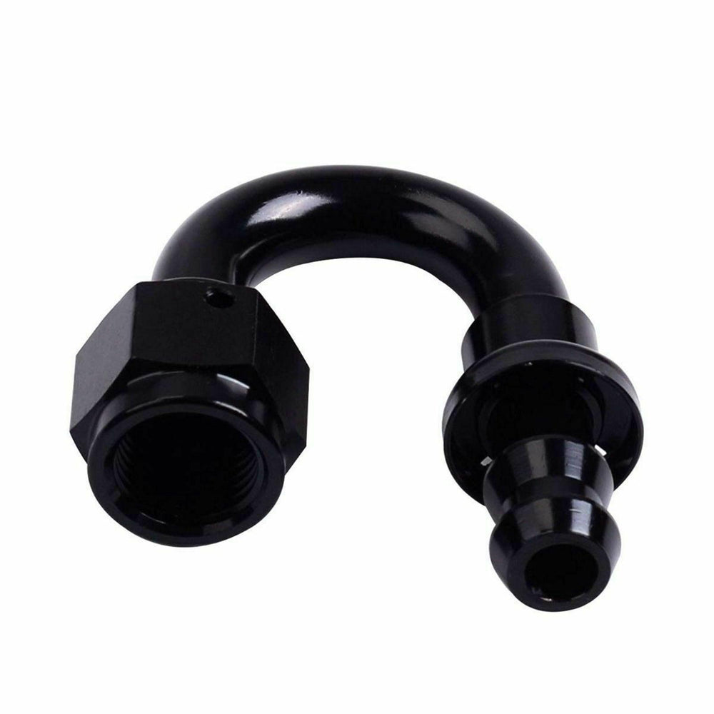 
                  
                    2PC Black AN 6 180 Degree Aluminum Push on Oil Fuel Line Hose End Fitting 6-AN - www.blackhorse-racing.com
                  
                