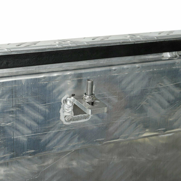 39"X13"X10" PICKUP TRUCK TRUNK BED TOOL BOX TRAILER STORAGE+LOCK CHROME ALUMINUM - www.blackhorse-racing.com
