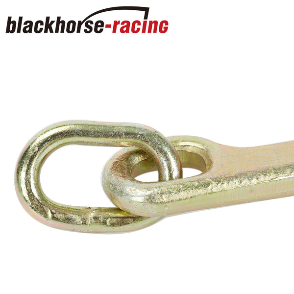 (2)15" J Hook with Chain Link Grade 70 Tow Axle Strap Wrecker Clevis WLL 5400LBS