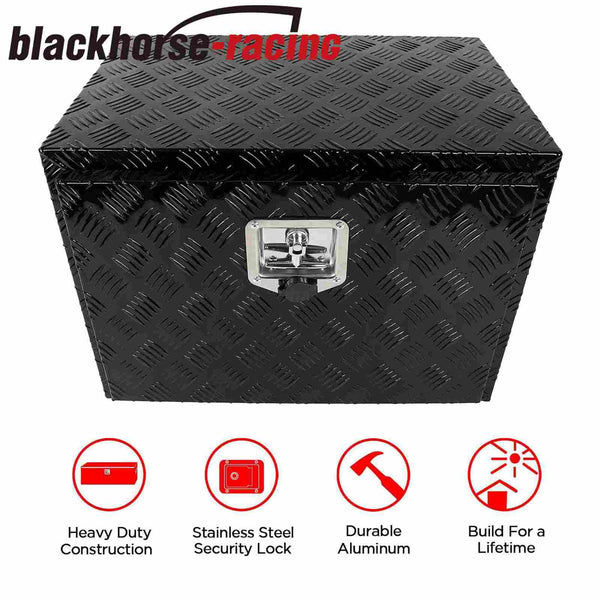 Black Aluminum Pickup Truck 24"X17"X18" Underbody Bed Tool Box Trailer Storage