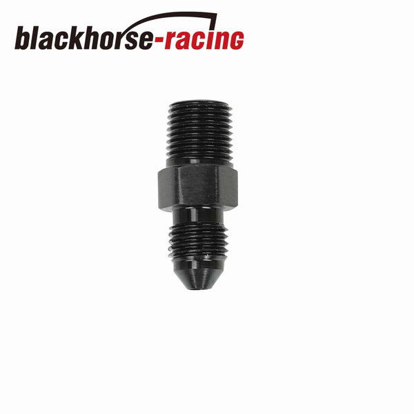 3AN to 1/8 NPT Adapter Straight Pipe Thread to 3 AN Flare Fitting Black