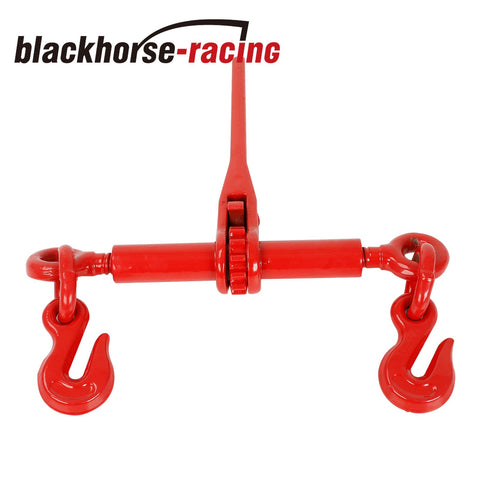 (2)Ratchet Load Binders 1/4"-5/16" Chain Hook Tie Down Rigging Equipment 2200LBS