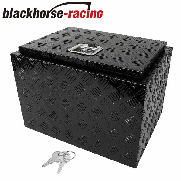 Black Aluminum Pickup Truck 24"X17"X18" Underbody Bed Tool Box Trailer Storage