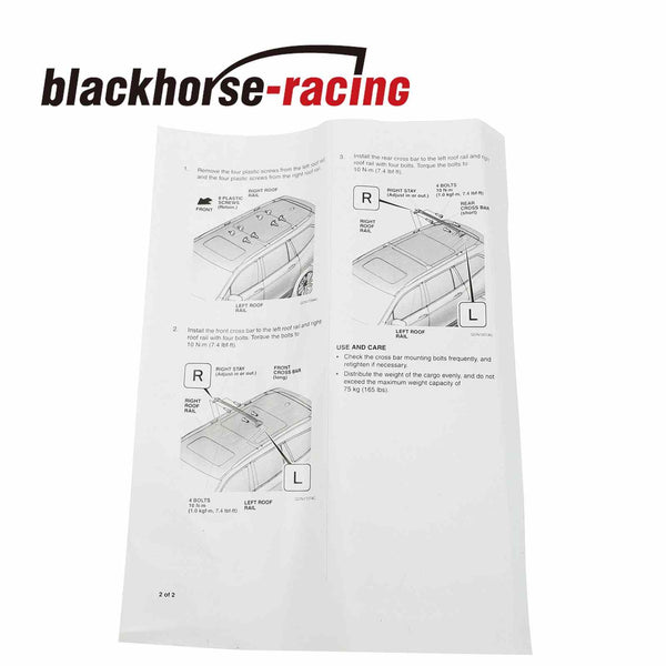 Cross Bars for Honda Odyssey 2018-2021 Crossbars Roof Racks Top Black OE Style