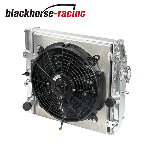 FOR 1992-2000 Civic EG/ Integra 3 Row Aluminum Cooling Radiator w/12" Fan Black