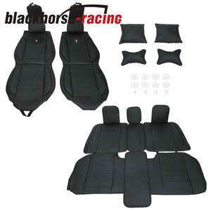 Luxury PU Leather 13PCS Car Seat Cover Front+Rear Cushions Universal Updated Set