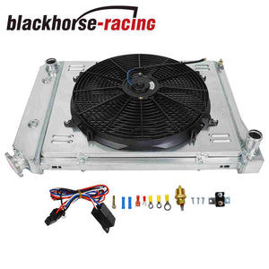 For 68-88 Chevy Camaro Chevelle El Camino Monte 3 Row Radiator+Shroud Fan+Relay