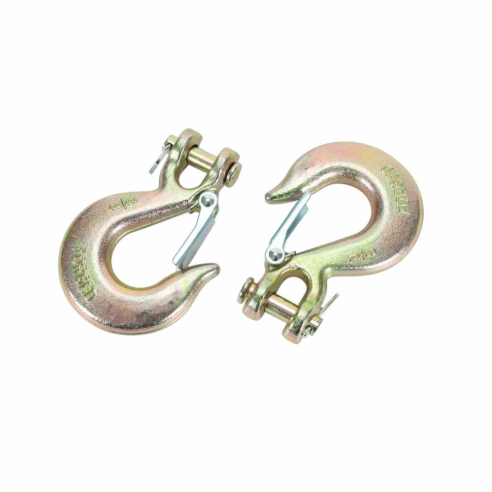 
                  
                    2PCS 3/8" Inch Trailer Truck Clevis Slip Hook Tow Chain Hook Grade 70 With Latch
                  
                